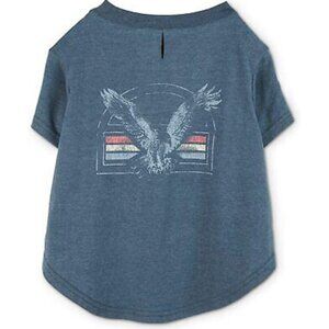 Dog Shirt: Blue Vintage Eagle Graphic T-Shirt, Large